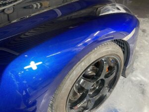 日産 GT-R フェンダーへこみ修理⑨