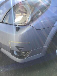 トヨタ オーパ 左フロントバンパー、右フロントバンパーの修理事例②