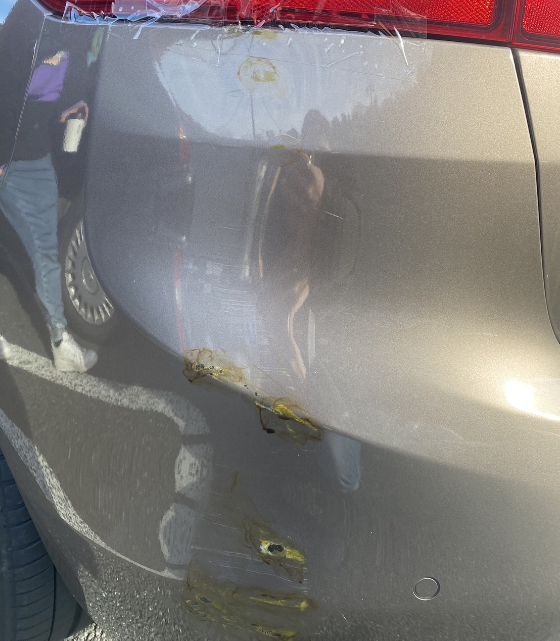 BMW 2シリーズアクティブツアラー 左リアバンパーの修理事例