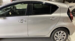 トヨタ アクア 左リアドア・左クォーター・左クォーターインナー・左ロッカーパネルの修理事例④