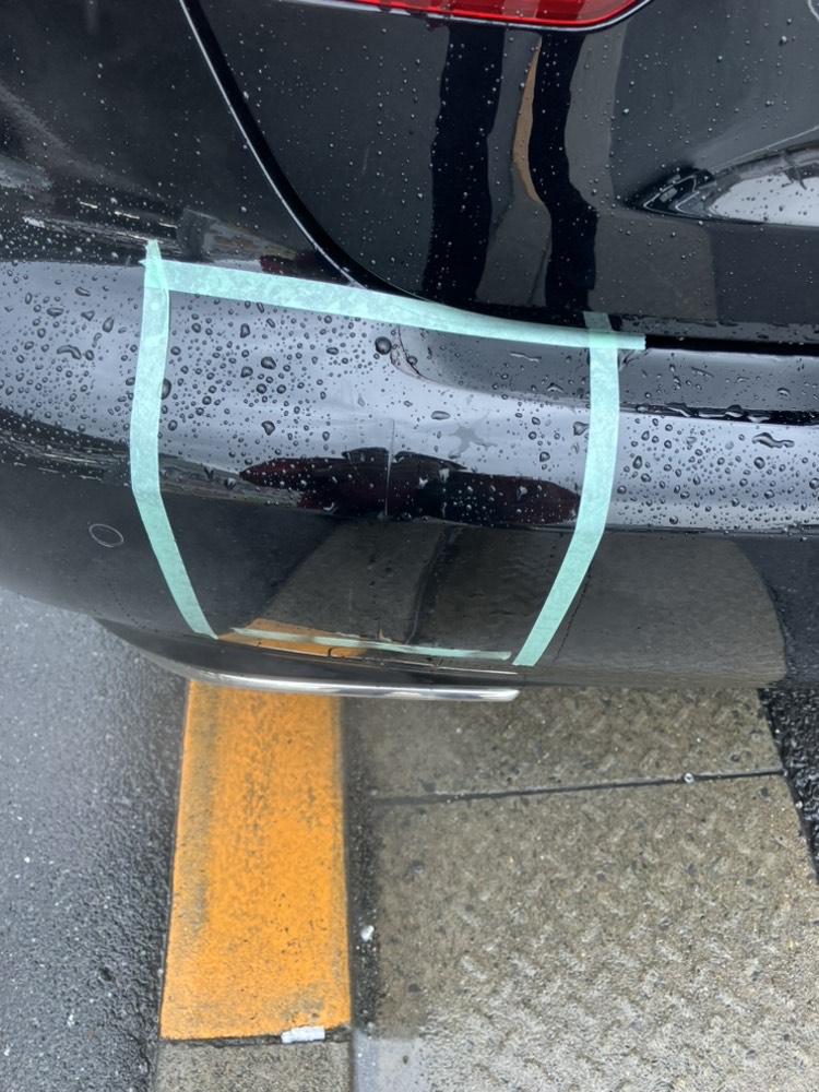 レクサス LS 左リアバンパーの修理事例