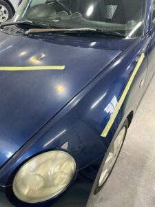 ダイハツ コペン ボンネット・左フェンダー・右フェンダーのリペイント修理事例③