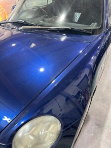 ダイハツ コペン ボンネット・左フェンダー・右フェンダーのリペイント修理事例⑧