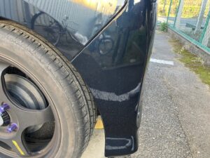 ホンダ N-BOX 左フロントバンパー、左リアバンパーの修理事例④