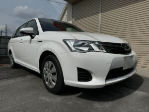 トヨタ カローラフィールダー 右フロントバンパー、右フロントフェンダー、右フロントドアの修理事例③