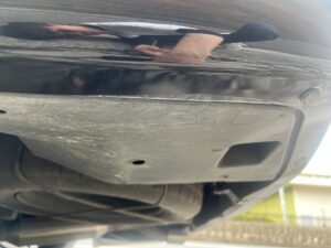 トヨタ ヴェルファイア 左リアバンパーの修理事例②