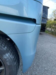 スズキ スペーシア 左リアバンパー、左クォーターパネルの修理事例②