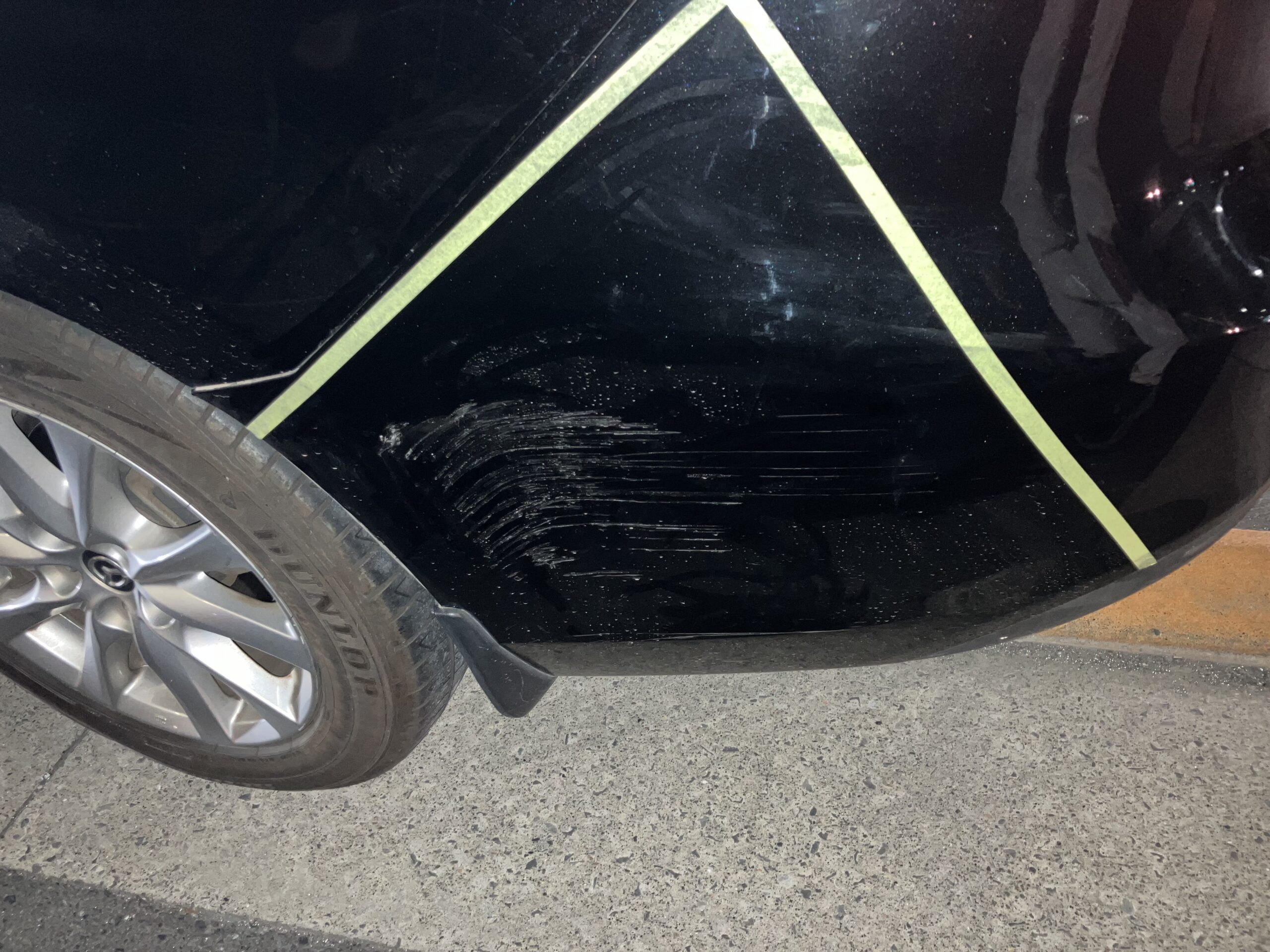 マツダ アテンザ 左リアバンパーの修理事例