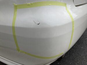 トヨタ クラウン 左リアバンパーの修理事例1