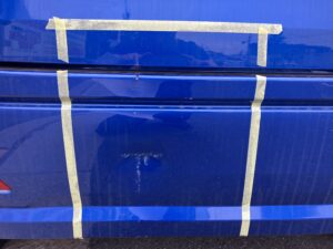 ホンダ Nワゴン バックドアパネル、リアバンパーの修理事例1