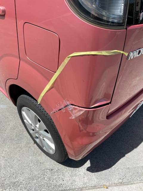 日産 モコ 左クォーターパネルの修理事例