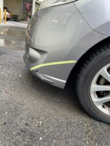 日産 ラフェスタ 左フロントバンパーの修理事例1