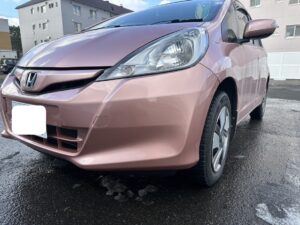 【札幌西野店】ホンダ フィットの左フロントバンパーの修理事例4