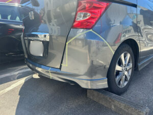 【松戸店】ホンダ フリード 左リアバンパーの修理事例1
