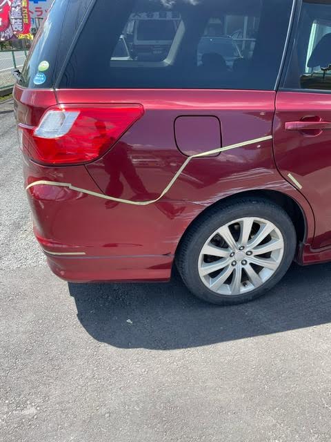 【さいたま見沼店】スバル エクシーガ 右クォーターパネル、右リアバンパーの板金塗装・修理事例