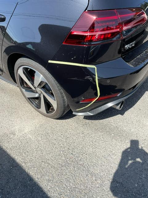 【さいたま見沼店】フォルクスワーゲン ゴルフ 左リアバンパーの板金塗装・修理事例