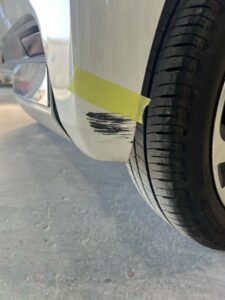 【平塚店】日産 ルークス 右リアバンパーの板金塗装・修理事例2