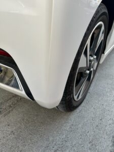 【平塚店】日産 ルークス 右リアバンパーの板金塗装・修理事例6