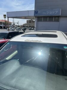 【岡山店】トヨタ アルファード ルーフの板金塗装・修理事例1