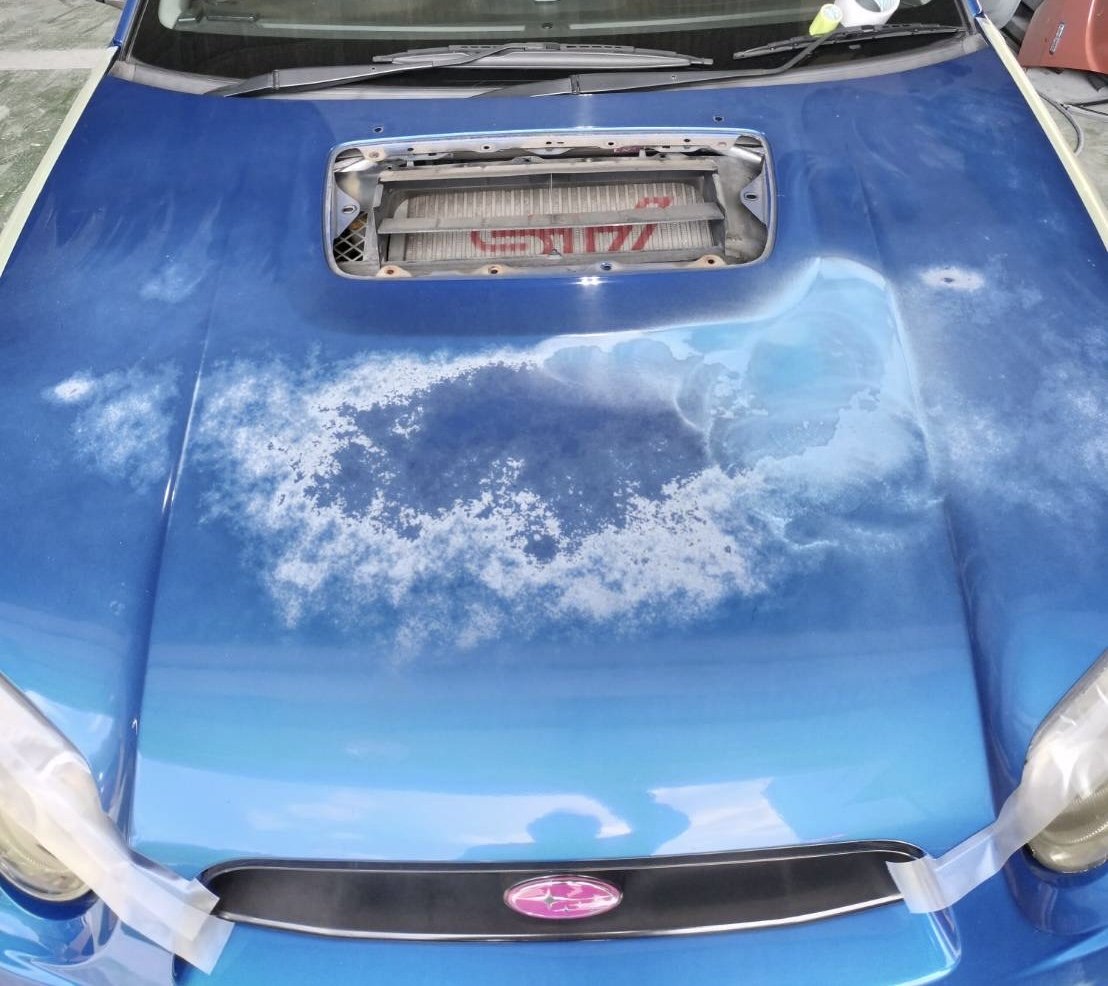 【習志野店】スバル インプレッサWRX ボンネットフードの板金塗装・修理事例