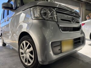 【八王子店】ホンダ NBOX 右フロントバンパーの板金塗装・修理事例2