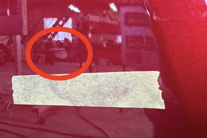 バンパースリキズ（1ヶ所）20cm以内