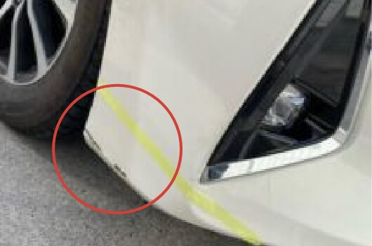 バンパーすり傷 30cm以内（1ヶ所） Before