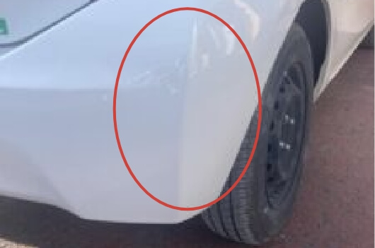 バンパーヘコミ 20cm以上 After