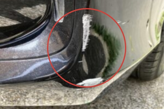 バンパーヘコミ 20cm以内 Before