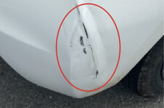 バンパーヘコミ 20cm以上 Before